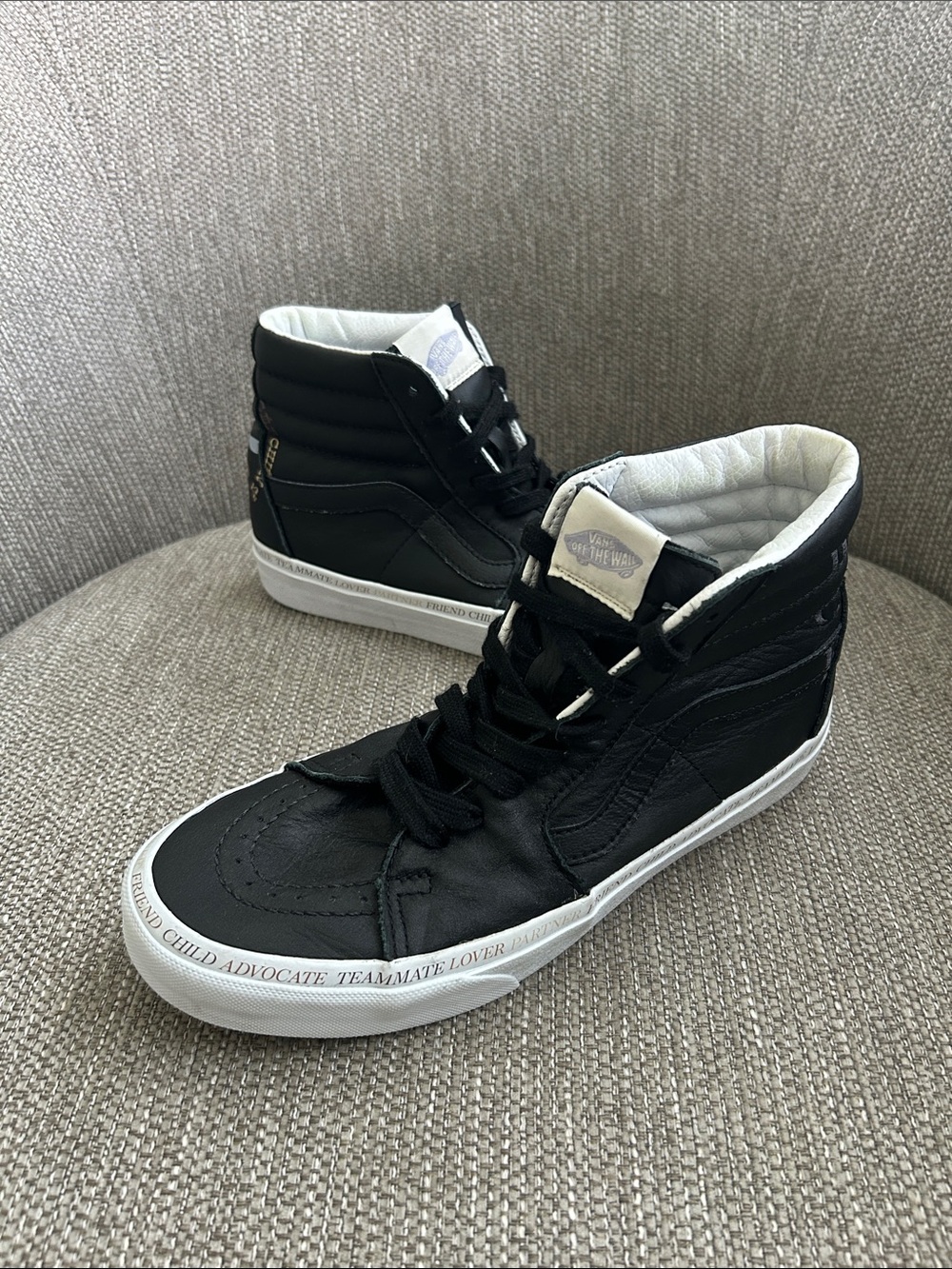 Vans Sk8-Hi Divine Energy Black Leather High Top Sneakers